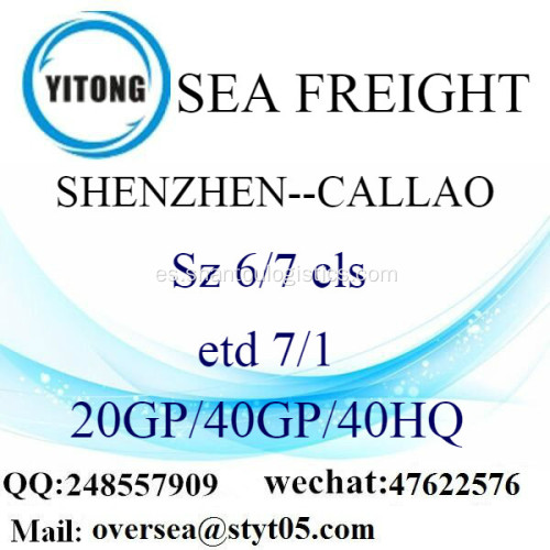 Flete mar del puerto de Shenzhen al Callao